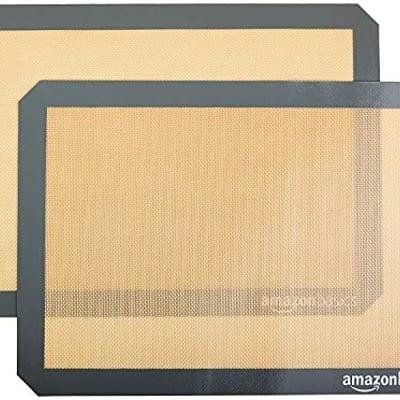 Amazon Basics Silicone, Non-Stick, Food Safe Baking Mat - Pack of 2